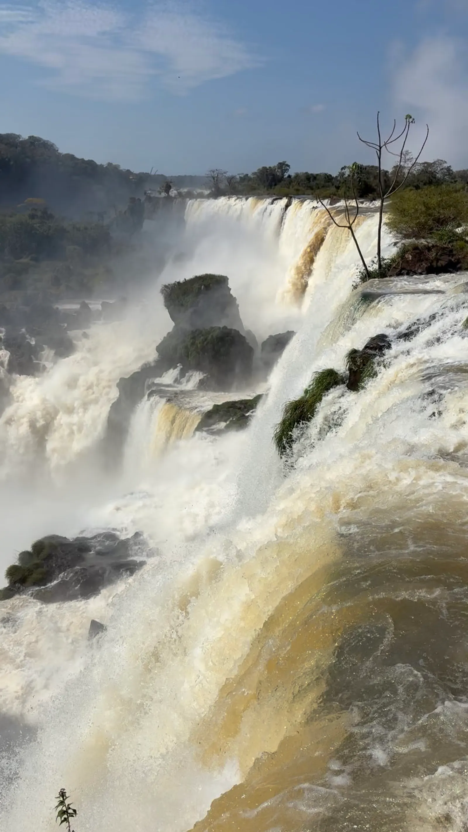 Rij watervallen van Iguazú achter elkaar in de jungle